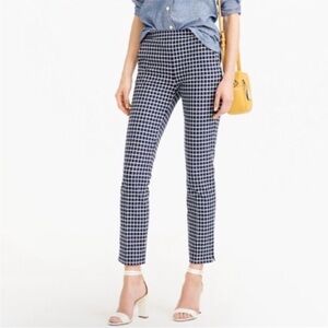 J. Crew Martie Pants Preppy Navy White Windowpane Cropped Pants